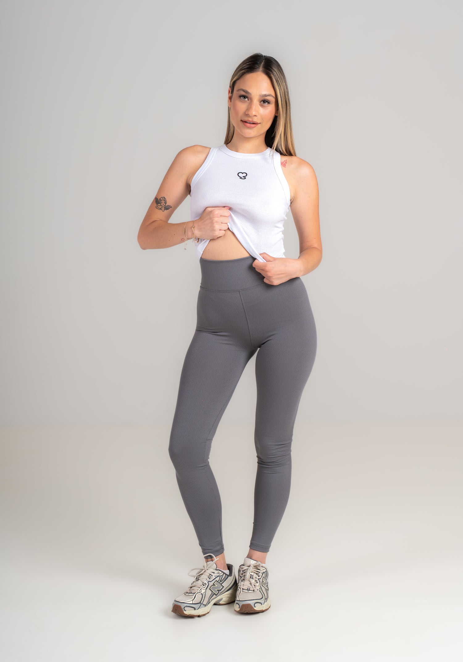 Booty Lift Leggings LIMITED EDITION - High-Waisted Push-Up Effect - gray - Seven Seconds Activewear