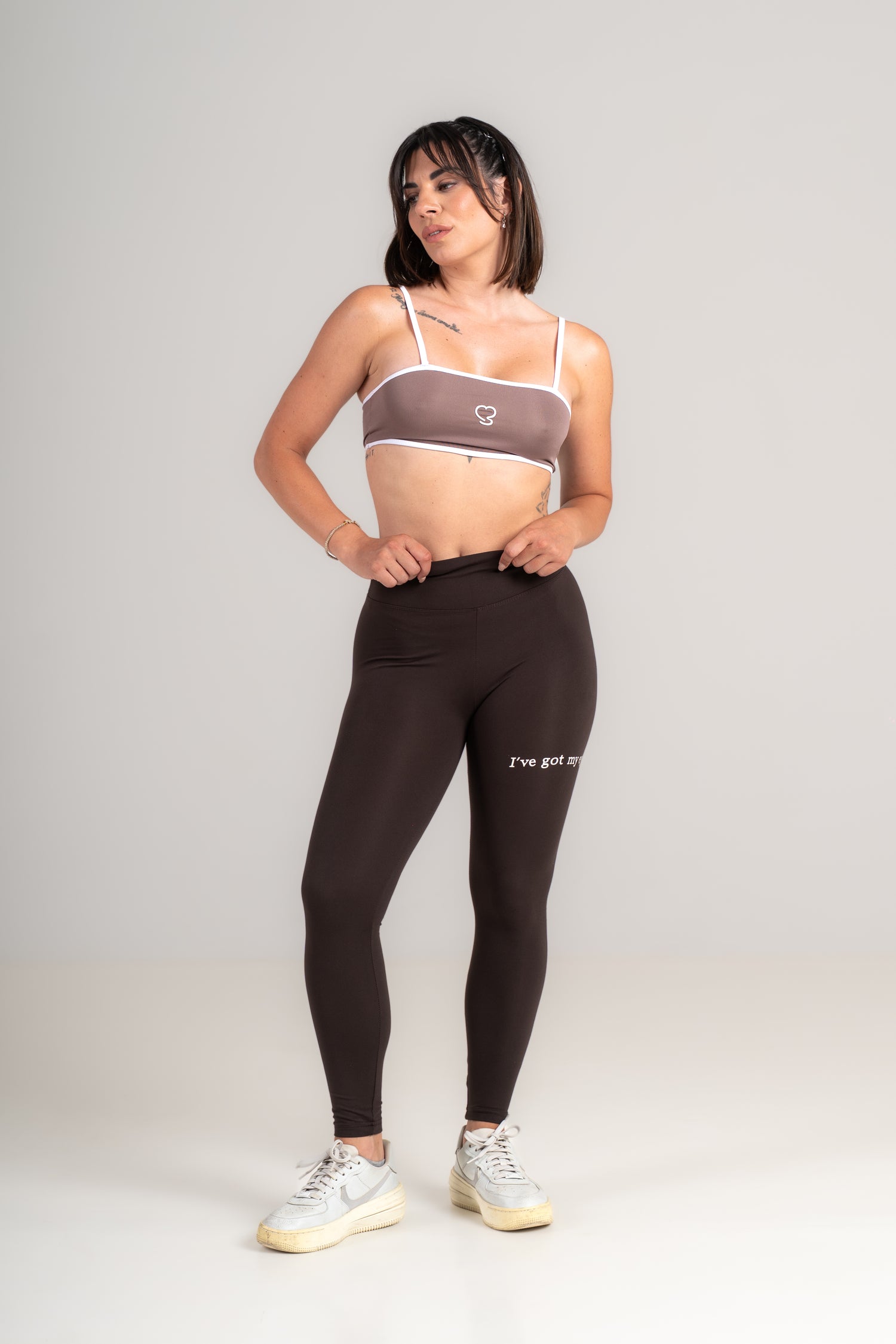 Power Statement Leggings LIMITED EDITION - Black Sculpting Push-Up - brown - Seven Seconds Activewear