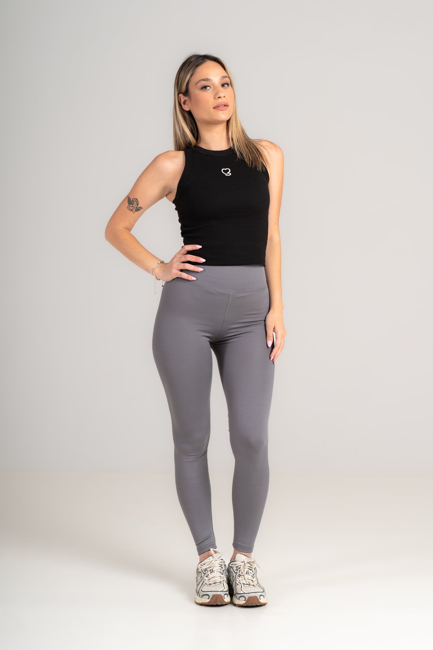 Booty Lift Leggings LIMITED EDITION - High-Waisted Push-Up Effect - gray - Seven Seconds Activewear