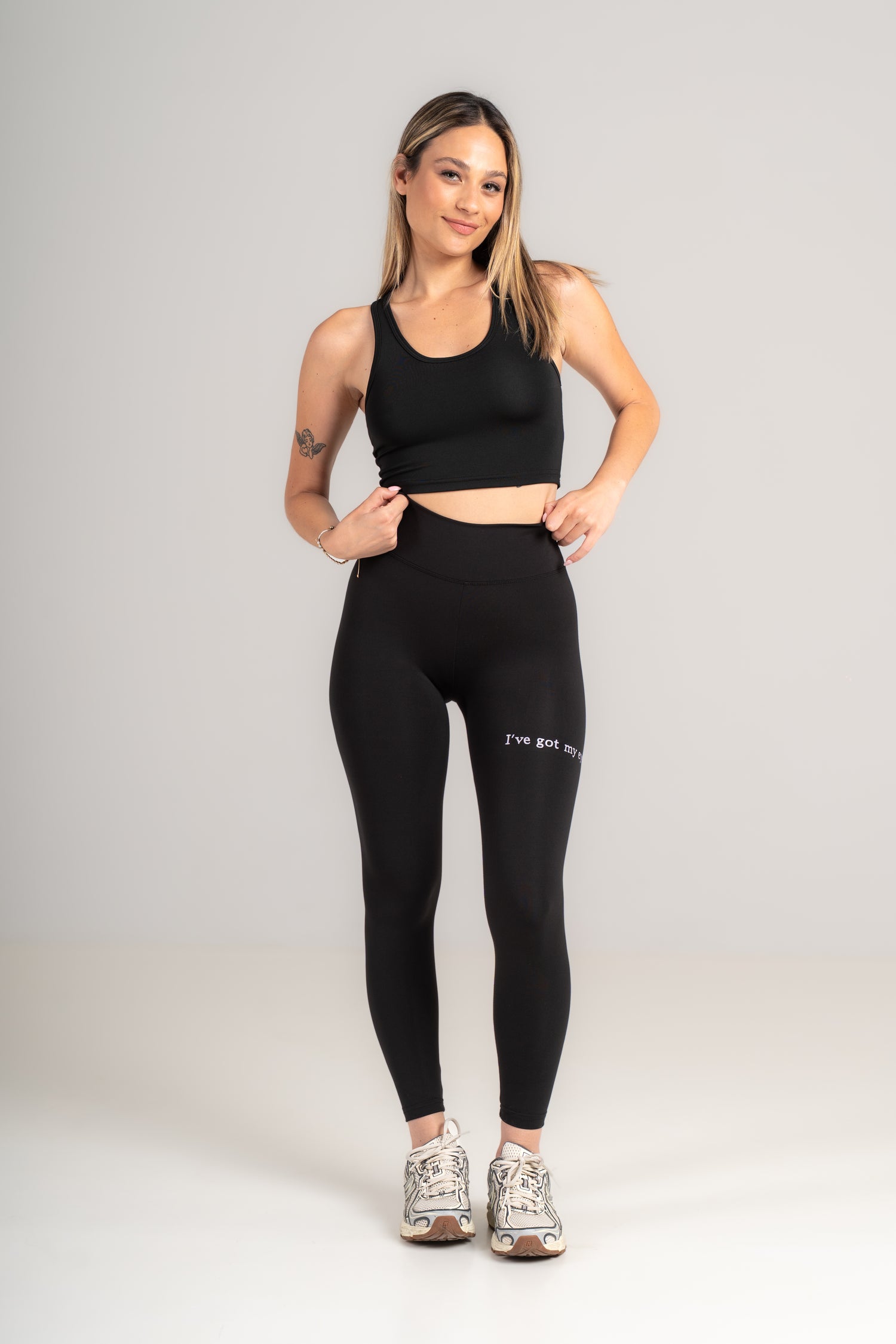 Power Statement Leggings LIMITED EDITION - Black Sculpting Push-Up - black-1 - Seven Seconds Activewear